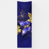 Banderoles Composition avec papillons Sapphire (Vertical)