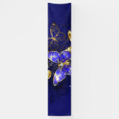 Banderoles Composition avec papillons Sapphire (Vertical)