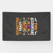 Banderoles Comptable Aime Halloween Citrouille Comptable Desi (Horizontal)