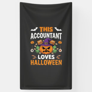 Banderoles Comptable Aime Halloween Citrouille Comptable Desi