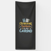 Banderoles Comptable Croquant des Chiffres Est Mon Cardio (Vertical)