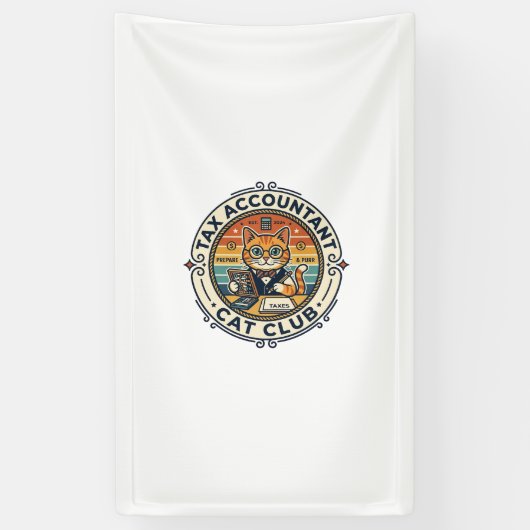 Banderoles Comptable Fiscale Chat Mignon Kitty Design - Compt (Vertical)