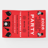 Banderoles Compte à rebours du Nouvel An Eve Karaoke (Horizontal)