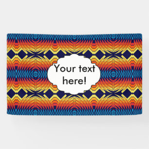 Banderoles Conception abstraite de moulin à vent bleu orange