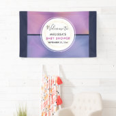 Banderoles Conception abstraite moderne de l'étirement rose e (En situation)