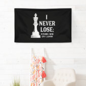 Banderoles Conception classique d'échecs, je ne perds jamais (En situation)