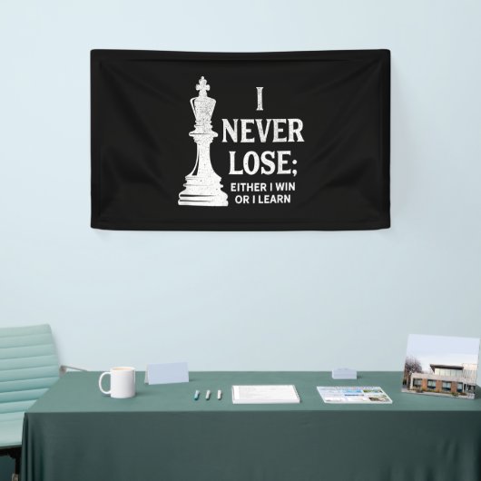 Banderoles Conception classique d'échecs, je ne perds jamais (Salon professionnel)