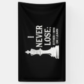 Banderoles Conception classique d'échecs, je ne perds jamais (Vertical)