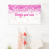 Banderoles Conception de Baby Shower Rose (En situation)