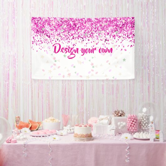 Banderoles Conception de Baby Shower Rose (Fête)