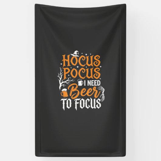 Banderoles Conception de bière Hocus Pocus Halloween_1 (Vertical)