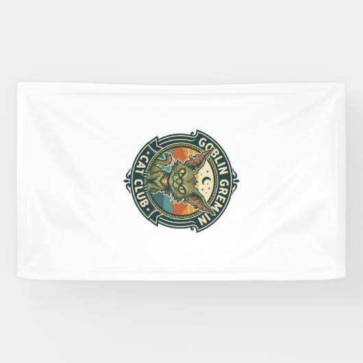 Banderoles Conception de chat mignon de lutin gremlin - Gobel (Horizontal)