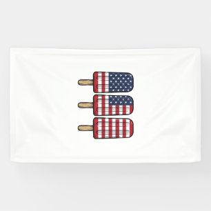 Banderoles Conception de chemise de drapeau de popsicle patri