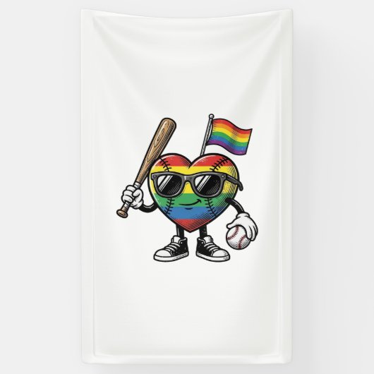 Banderoles Conception de chemise de fierté de baseball de coe (Vertical)