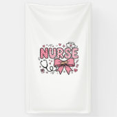 Banderoles Conception de chemise vectorielle Cute Nurse Bow H (Vertical)