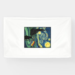 Banderoles Conception de chemise vectorielle de paysage noctu