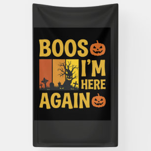 Banderoles Conception de cimetière rétro Boos d'Halloween, je