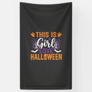 Banderoles Conception de fantôme Halloween Girl Love_1