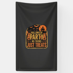 Banderoles Conception de fête d'Halloween pas de tours juste