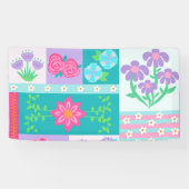 Banderoles Conception de fleurs vibrantes en fleurs (Horizontal)