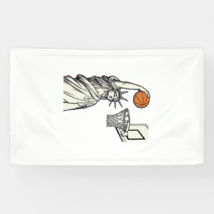 Banderoles Conception de gravure vintage de dunk de basketbal