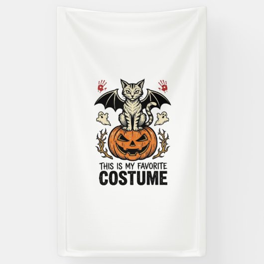 Banderoles Conception de maillot de costume de chat de citrou (Vertical)