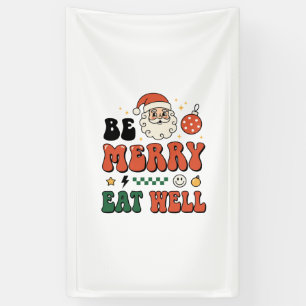Banderoles Conception de Noël Merry Manger Bien Santa