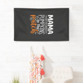 Banderoles Conception de patch de citrouilles maman Halloween (En situation)