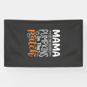 Banderoles Conception de patch de citrouilles maman Halloween (Horizontal)