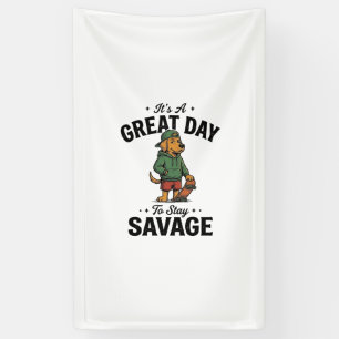 Banderoles Conception de T-Shirt avec Gravure Vintage Savage