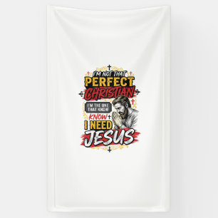 Banderoles Conception de T-Shirt chrétien Vintage I Need Jesu