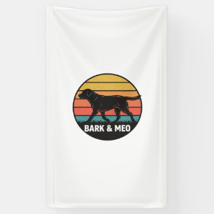 Banderoles Conception de T-shirt vintage Bark And Meo Dog Sun
