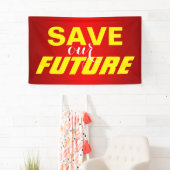 Banderoles Conception de texte simple "SAUVER notre avenir" (En situation)