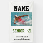 Banderoles Conception d'équipe de natation de photo (Vertical)