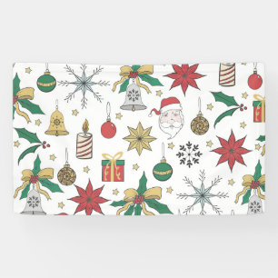 Banderoles Conception des Doddles de Noël de l'Aube Main Uniq