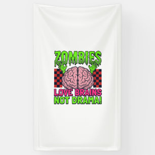 Banderoles Conception d'horreur vintage Amour de zombies cerv