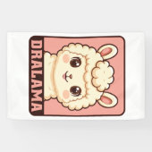 Banderoles Conception d'illustration de lama mignon (Horizontal)