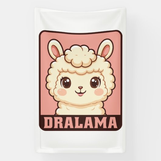 Banderoles Conception d'illustration de lama mignon (Verticale)