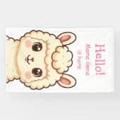 Banderoles Conception d'illustration de lama mignon (Horizontal)