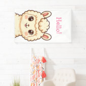 Banderoles Conception d'illustration de lama mignon (En situation)