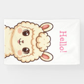 Banderoles Conception d'illustration de lama mignon (Horizontal)