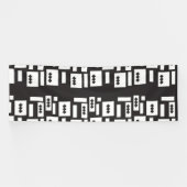 Banderoles Conception géométrique blanche symétrique avec cro (Horizontal)