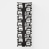 Banderoles Conception géométrique blanche symétrique avec cro (Verticale)