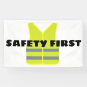 Banderoles Conception jaune de gilet de sécurité (Horizontal)