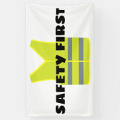 Banderoles Conception jaune de gilet de sécurité (Vertical)