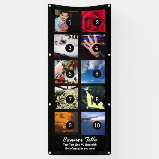 Banderoles Concevez vos propres images et texte de la (Vertical)