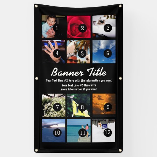 Banderoles Concevez vos propres images et texte de la (Vertical)