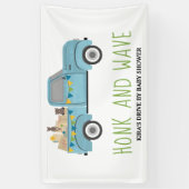 Banderoles Conduite par Baby shower Honk & Wave Blue Truck (Vertical)
