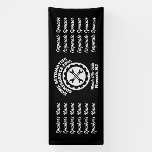 Banderoles Conférence automobile de style rétro (Verticale)