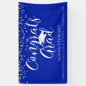 Banderoles Confetti Argent GRAS GRAD Royal Blue (Vertical)